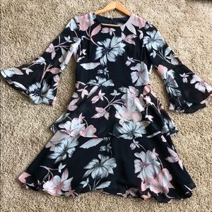 Vince Camino floral a-line dress